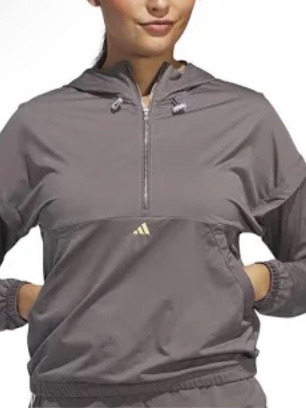 adidas Women's Gray Half-Zip Hooded Pullover AND Matching skort